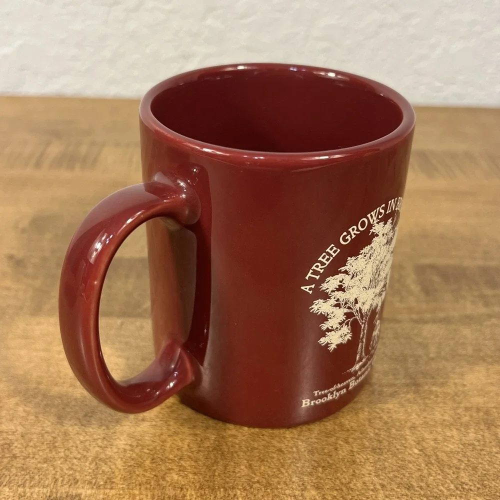 Vintage Brooklyn Botanic Garden Burgundy Mug - Picture 3 of 9